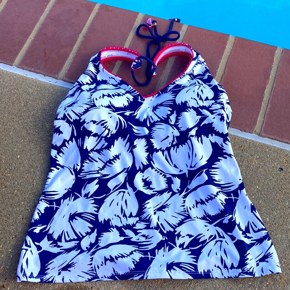 🎉5 for $10🎉Liz Claiborne Tropical Halter Tikini Top. Size Small